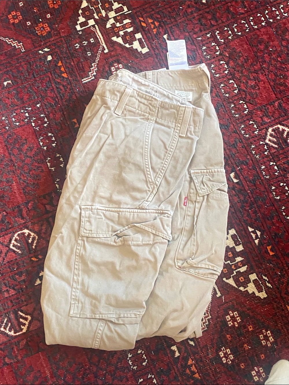 Levi's Men's Tan Cargo Pants with Utility Pockets